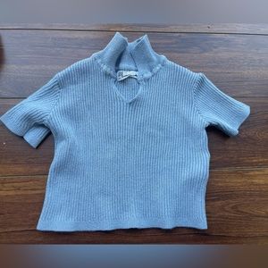 Glitter knit polo
